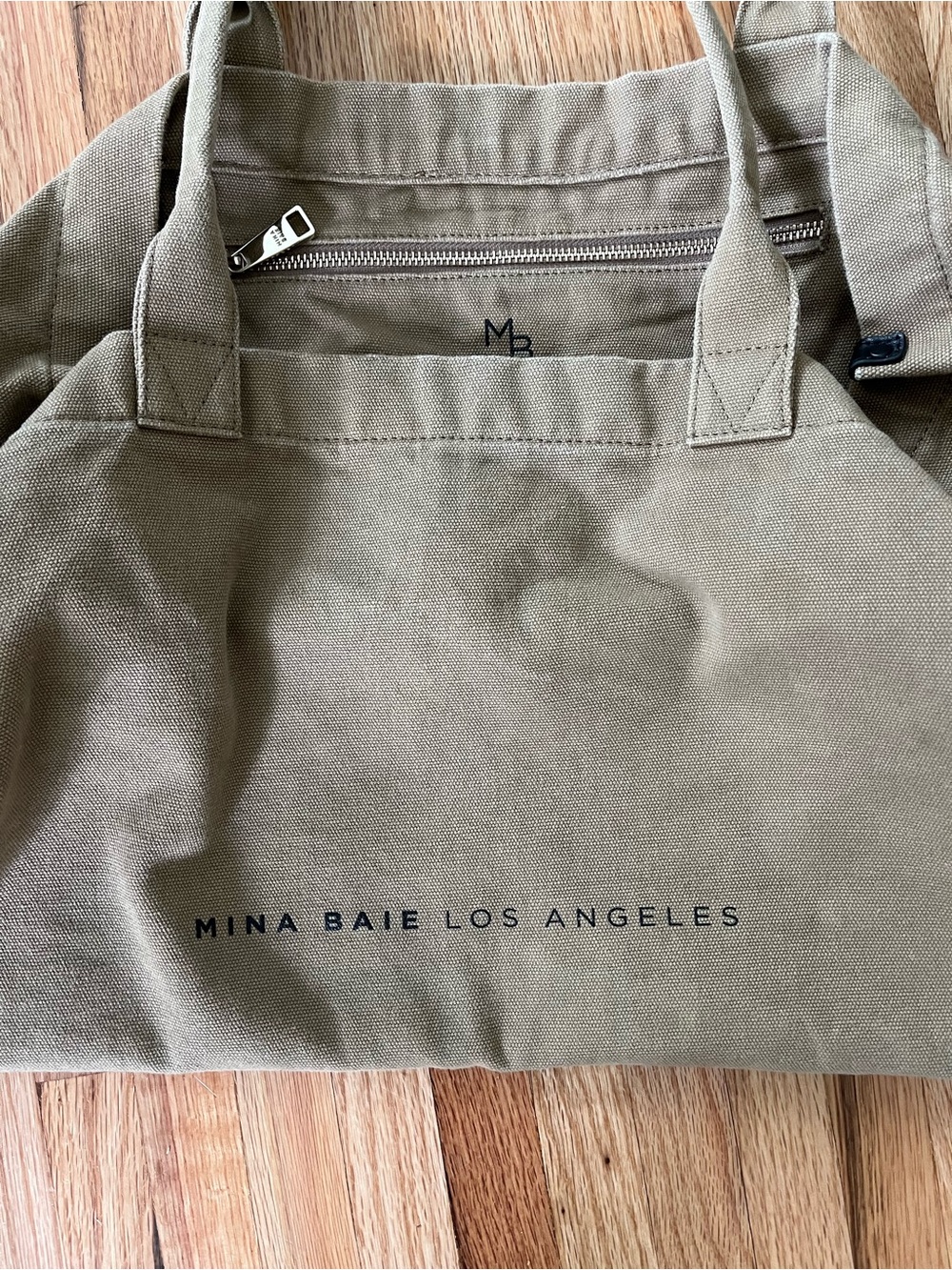 Mina Baie Los Angeles Tan Tote Bag
